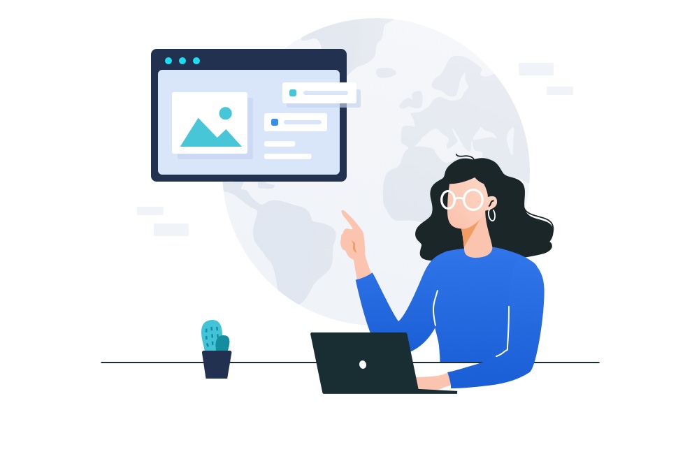 Illustratie van online opslag